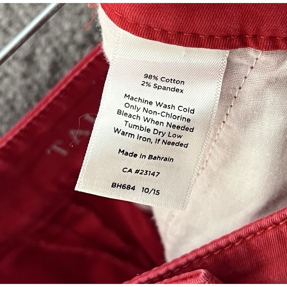 Talbots The Weekend Chino Pants Womens Size 12P Red Stretch‎ Pockets Mid Rise - Picture 5 of 9